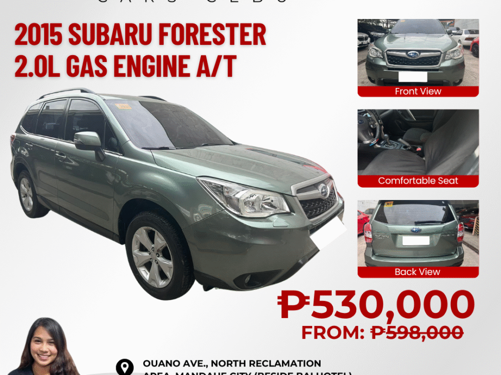 2015 SUBARU FORESTER 2.0 AUTOMATIC TRANSMISSION