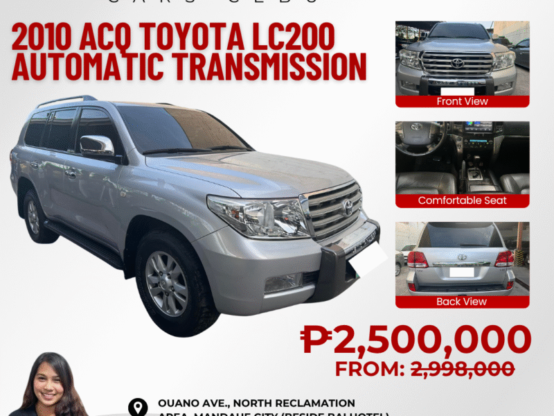 2010 ACQ TOYOTA LANDCRUISER LC200 4.2 DSL 4X4 AUTOMATIC TRANSMISSION