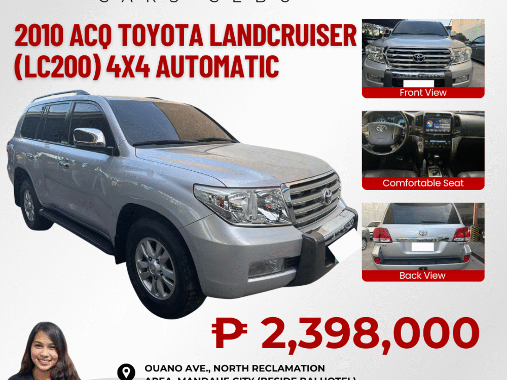 2010 ACQ TOYOTA LANDCRUISER LC200 4.2 DSL 4X4 AUTOMATIC TRANSMISSION