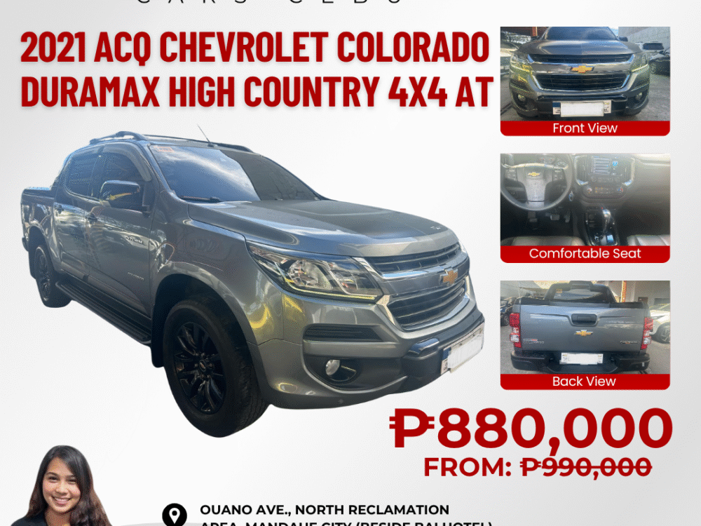 2021 ACQ CHEVROLET COLORADO DURAMAX STORM HIGH COUNTRY 2.8L 4x4 AUTOMATIC TRANSMISSION