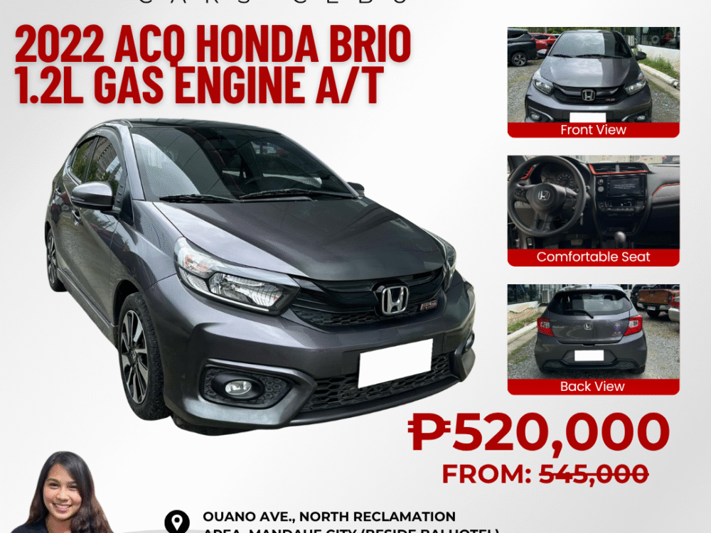 2021 ACQ HONDA BRIO RS 1.2L AUTOMATIC