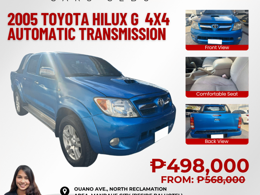 2005 TOYOTA HILUX G 3.0L 4X4 AUTOMATIC TRANSMISSION
