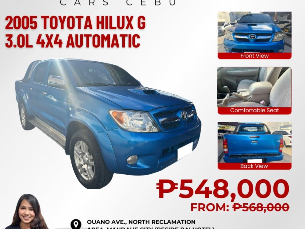 2005 TOYOTA HILUX G 3.0L 4X4 AUTOMATIC TRANSMISSION