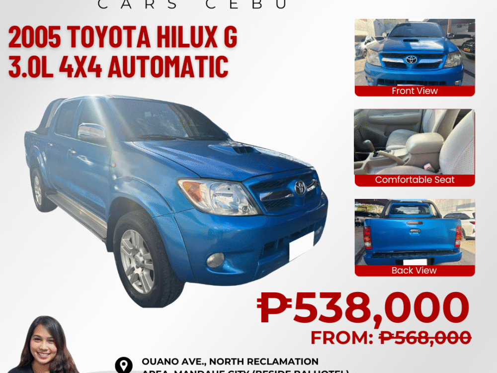 2005 TOYOTA HILUX G 3.0L 4X4 AUTOMATIC TRANSMISSION