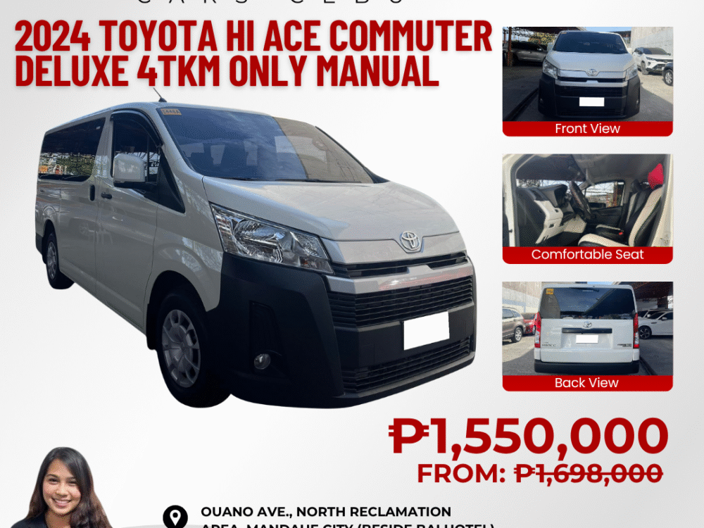 2024 TOYOTA HI ACE COMMUTER DELUXE 4TKM ONLY MANUAL TRANSMISSION