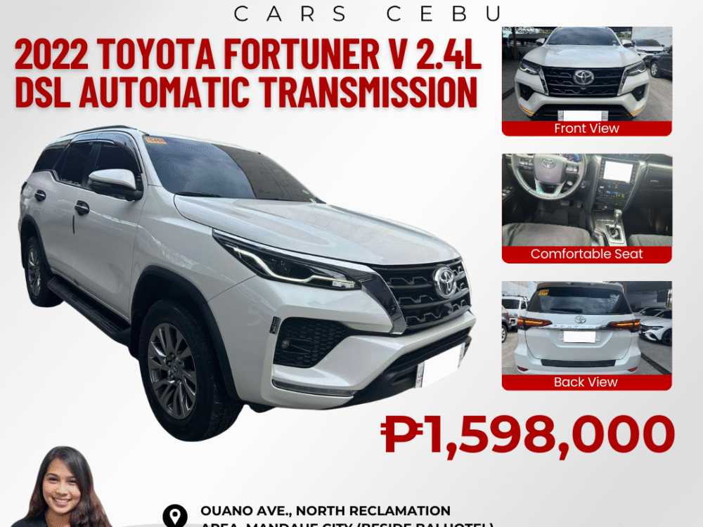 2022 TOYOTA FORTUNER V 2.4L DSL AUTOMATIC TRANSMISSION