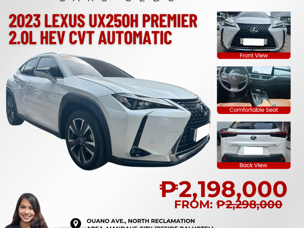 2023 LEXUS UX250H PREMIER 2.0L HEV CVT AUTOMATIC TRANSMISSION