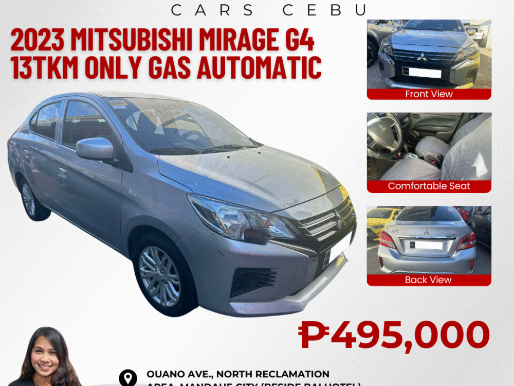2023 MITSUBISHI MIRAGE G4 13TKM ONLY GAS AUTOMATIC