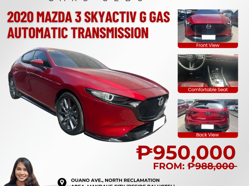 2020 MAZDA 3 SKYACTIV G GAS AUTOMATIC TRANSMISSION