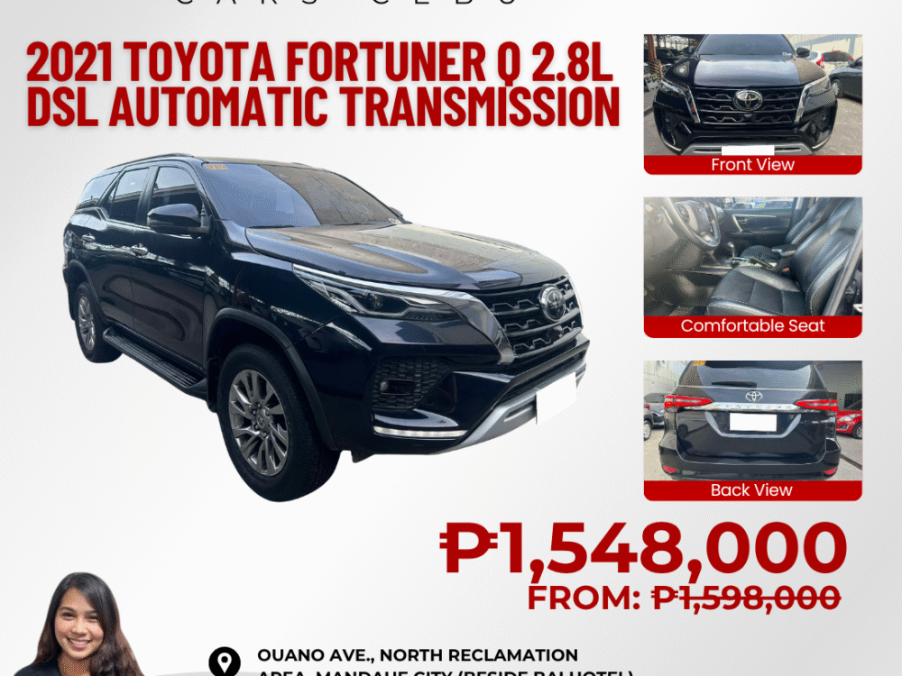 2021 TOYOTA FORTUNER Q 2.8L DIESEL AUTOMATIC TRANSMISSION