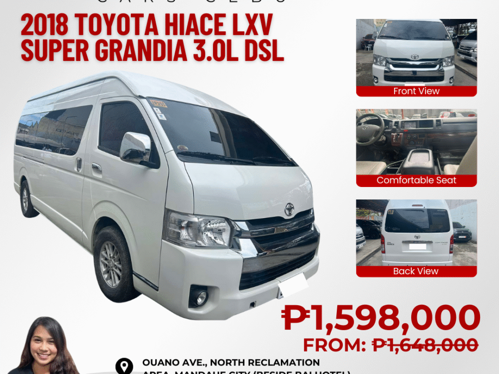 2018 TOYOTA HIACE SUPER GRANDIA LXV 3.0L DSL AUTOMATIC TRANSMISSION
