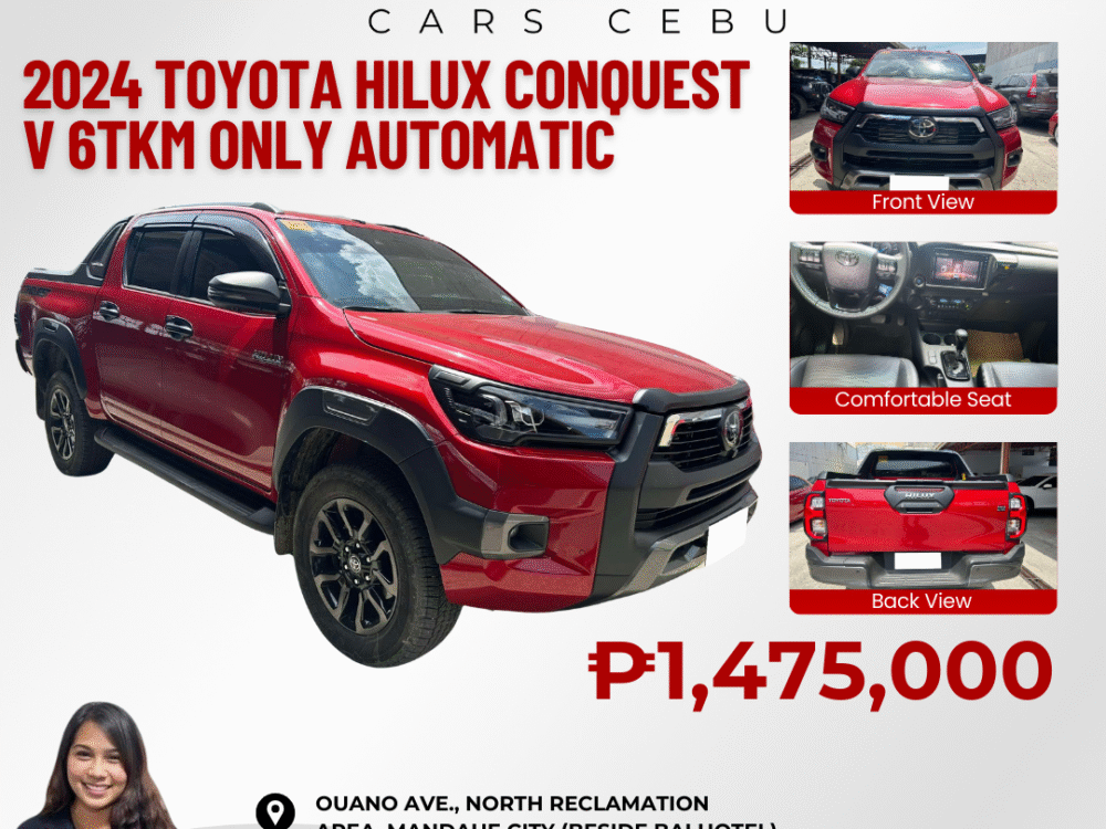 2024 TOYOTA HILUX CONQUEST V 6TKM ONLY AUTOMATIC TRANSMISSION