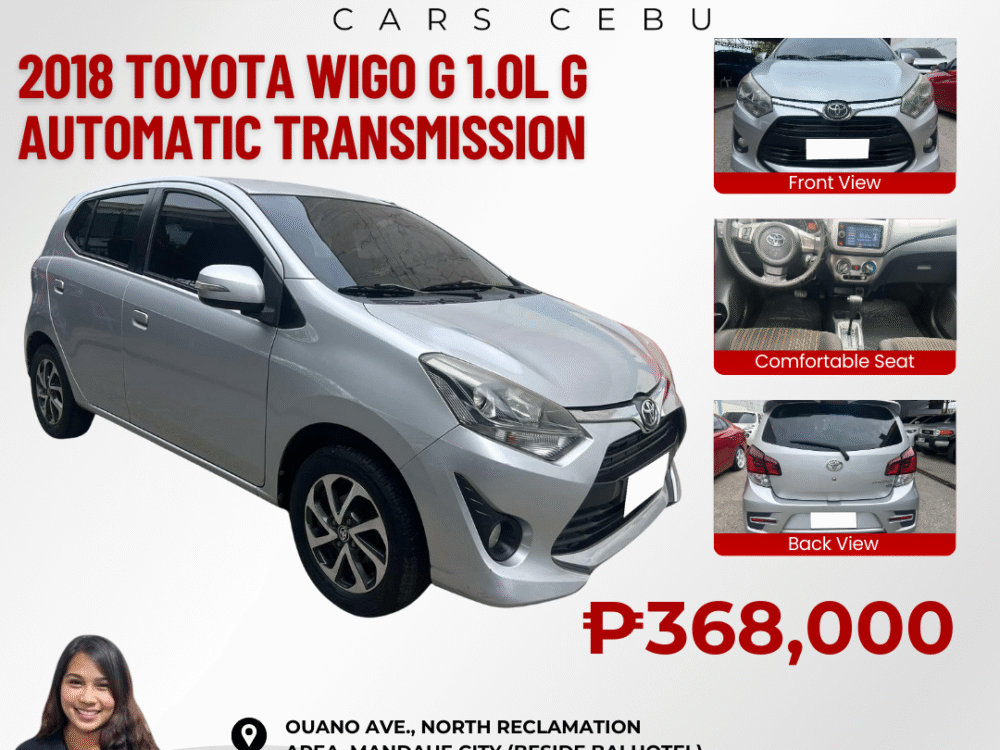 2018 TOYOTA WIGO G 1.0L G AUTOMATIC TRANSMISSION