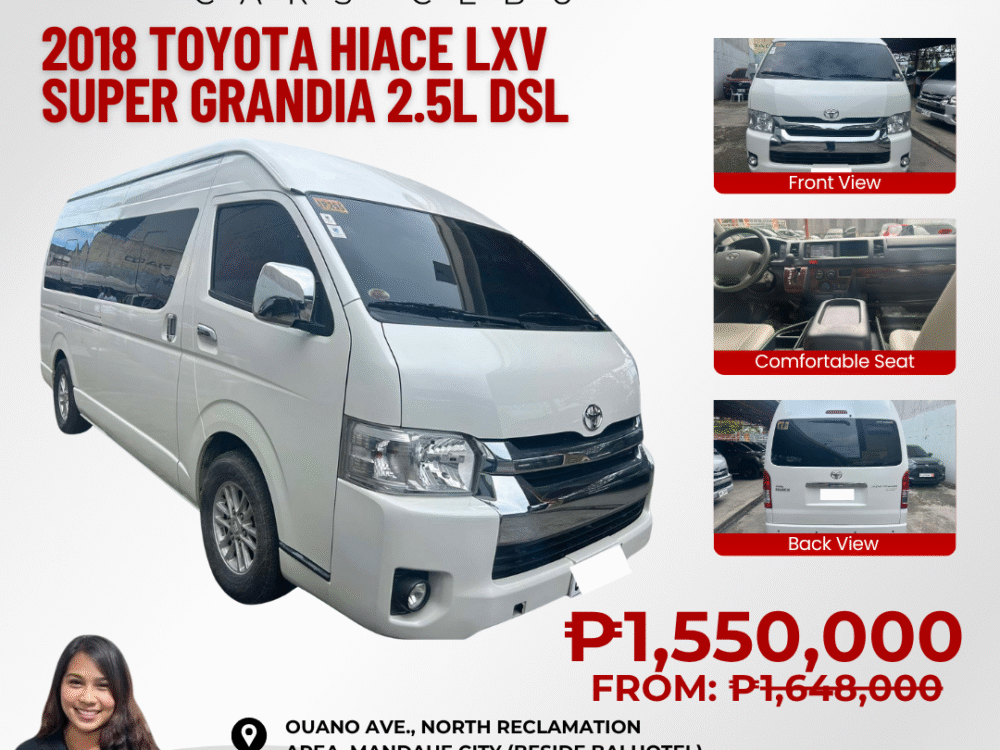 2018 TOYOTA HIACE SUPER GRANDIA LXV 3.0L DSL AUTOMATIC TRANSMISSION