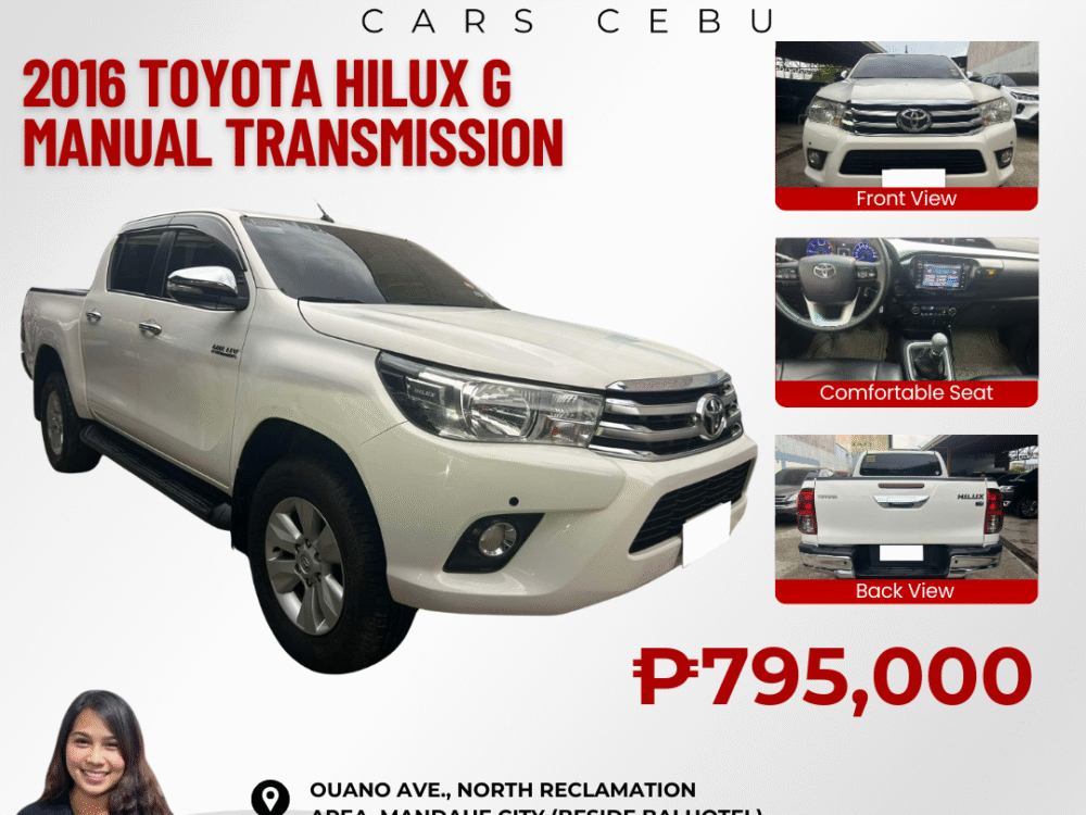 2016 TOYOTA HILUX G MANUAL TRANSMISSION