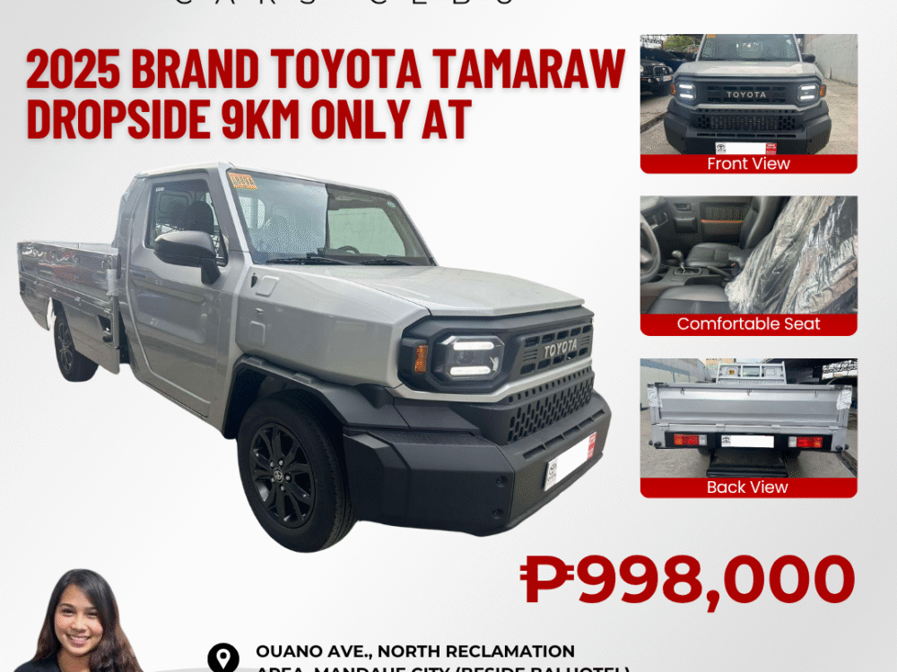 2025 BRAND TOYOTA TAMARAW DROPSIDE 9KM ONLY AUTOMATIC TRANSMISSION
