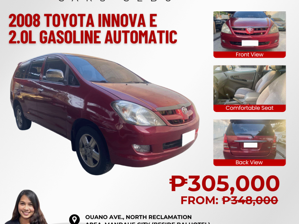 2008 TOYOTA INNOVA E 2.0L GASOLINE AUTOMATIC TRANSMISSION