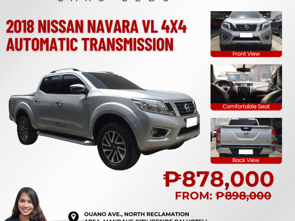 2018 NISSAN NAVARA VL 4X4 AUTOMATIC TRANSMISSION