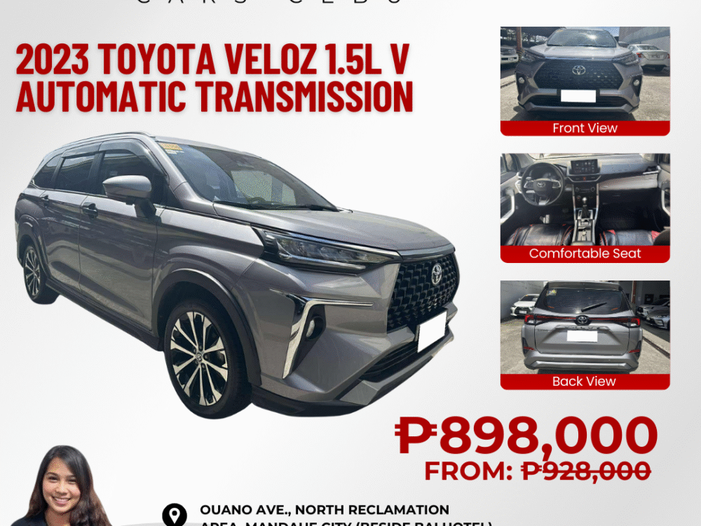 2023 TOYOTA VELOZ 1.5L V VARIAN AUTOMATIC TRANSMISSION