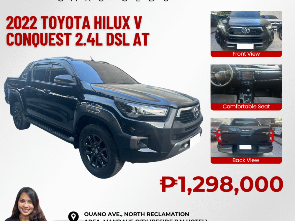 2022 TOYOTA HILUX CONQUEST V 2.4L DIESEL AUTOMATIC TRANSMISSION
