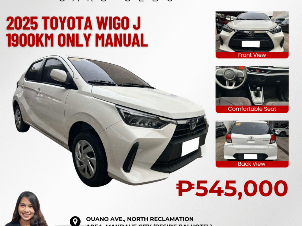 2025 TOYOTA WIGO J 1900KM ONLY MANUAL TRANSMISSION