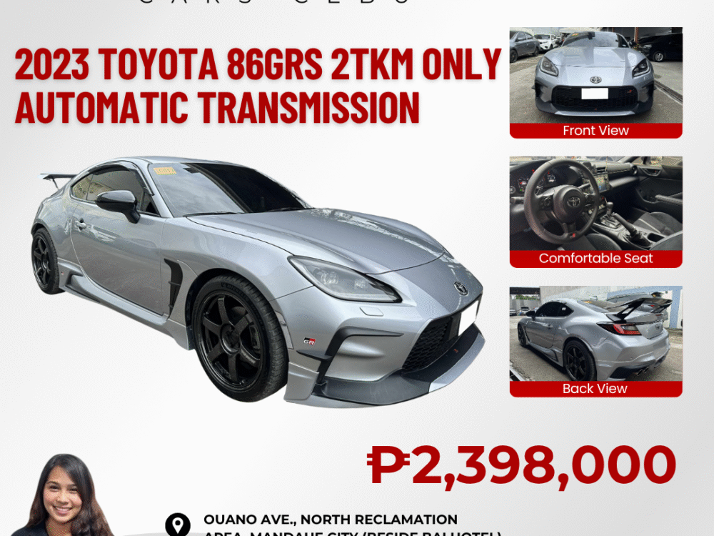 2023 TOYOTA 86GRS 2TKM ONLY AUTOMATIC TRANSMISSION
