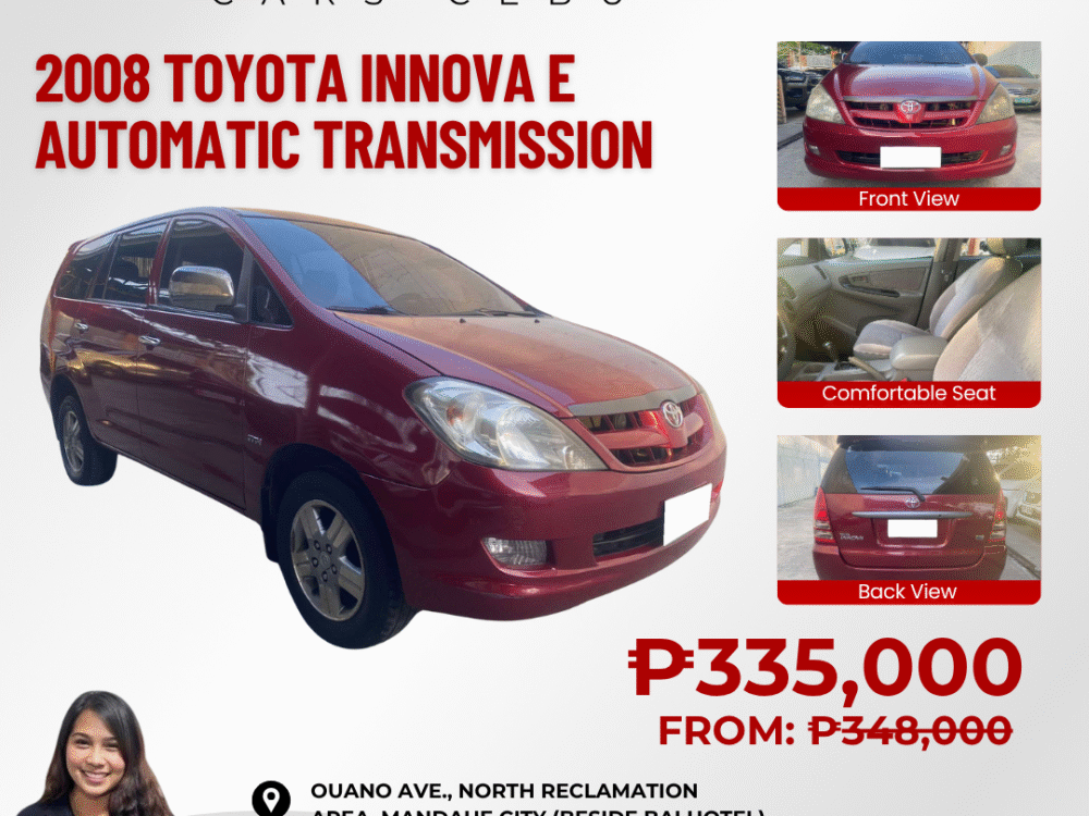 2008 TOYOTA INNOVA E 2.0L GASOLINE AUTOMATIC TRANSMISSION