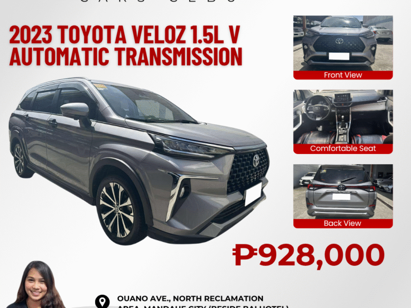 2023 TOYOTA VELOZ 1.5L V VARIAN AUTOMATIC TRANSMISSION