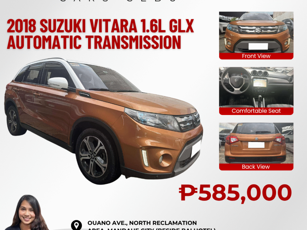 2018 SUZUKI VITARA 1.6L GLX AUTOMATIC TRANSMISSION