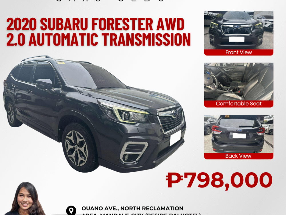 2020 SUBARU FORESTER 2.0L AWD AUTOMATIC TRANSMISSION
