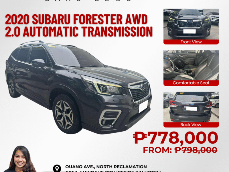 2020 SUBARU FORESTER 2.0L AWD AUTOMATIC TRANSMISSION
