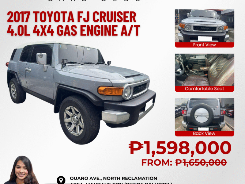 2017 TOYOTA FJ CRUISER 4.0 4X4 AUTOMATIC TRANSMISSION