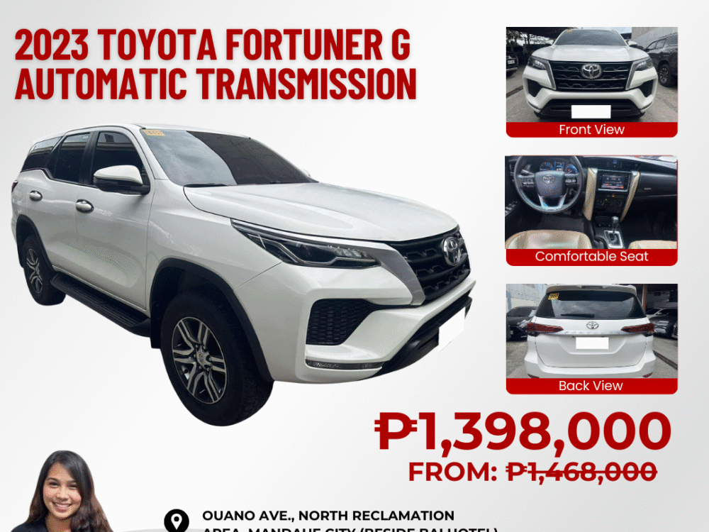 2023 TOYOTA FORTUNER G AUTOMATIC TRANSMISSION