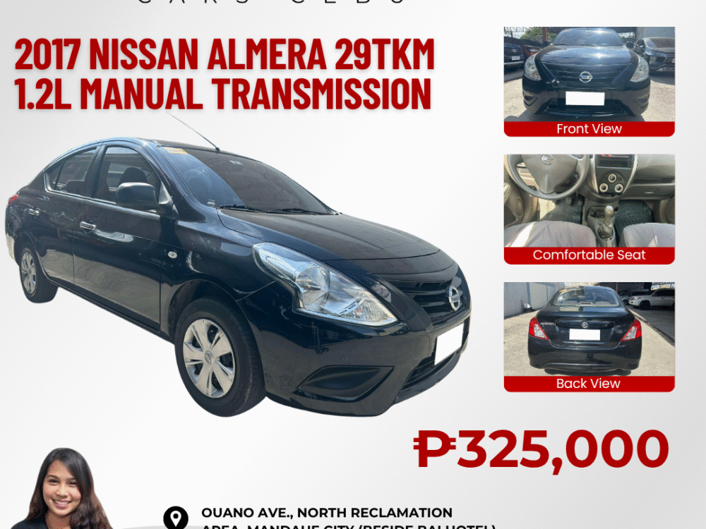 2017 NISSAN ALMERA 29TKM 1.2L MANUAL TRANSMISSION