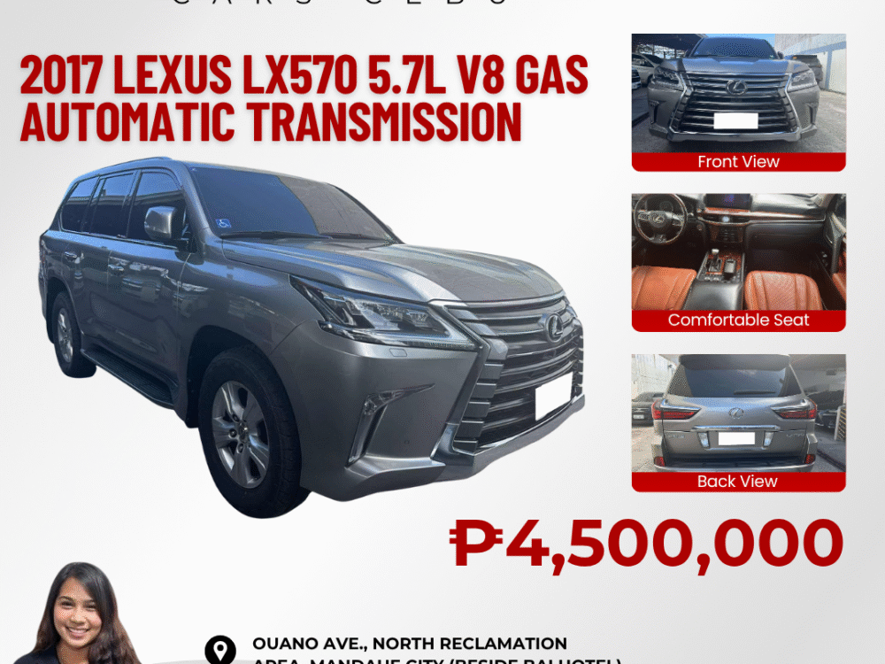 2017 LEXUS LX570 5.7L V8 GAS AUTOMATIC TRANSMISSION