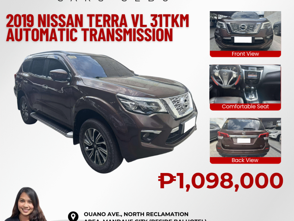 2019 NISSAN TERRA VL 31TKM ONLY AUTOMATIC TRANSMISSION