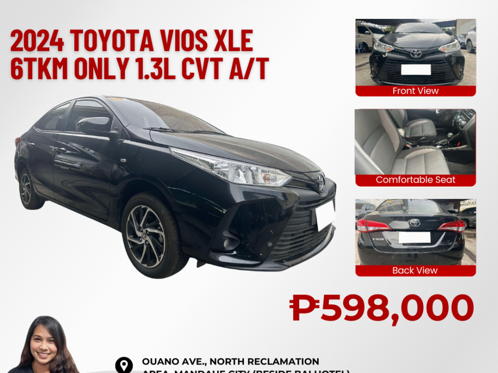 2024 TOYOTA VIOS XLE 6TKM ONLY 1.3L CVT AUTOMATIC TRANSMISSION