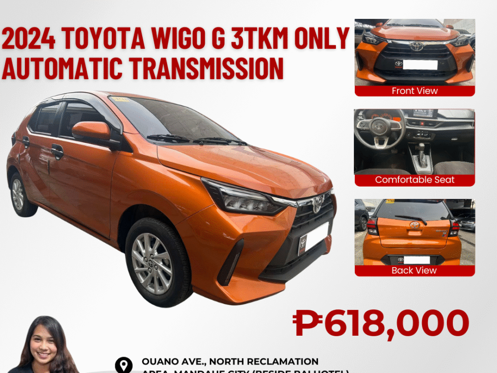 2024 TOYOTA WIGO G 3TKM ONLY AUTOMATIC TRANSMISSION