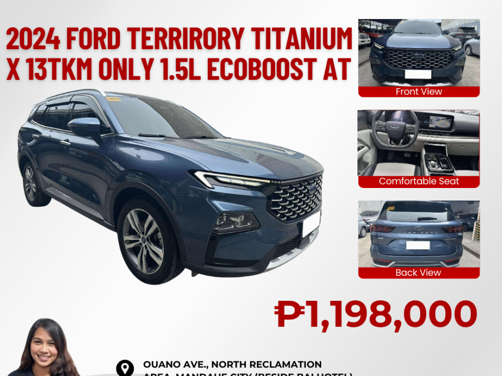 2024 FORD TERRIRORY TITANIUM X 13TKM ONLY 1.5L ECOBOOST AUTOMATIC TRANSMISSION