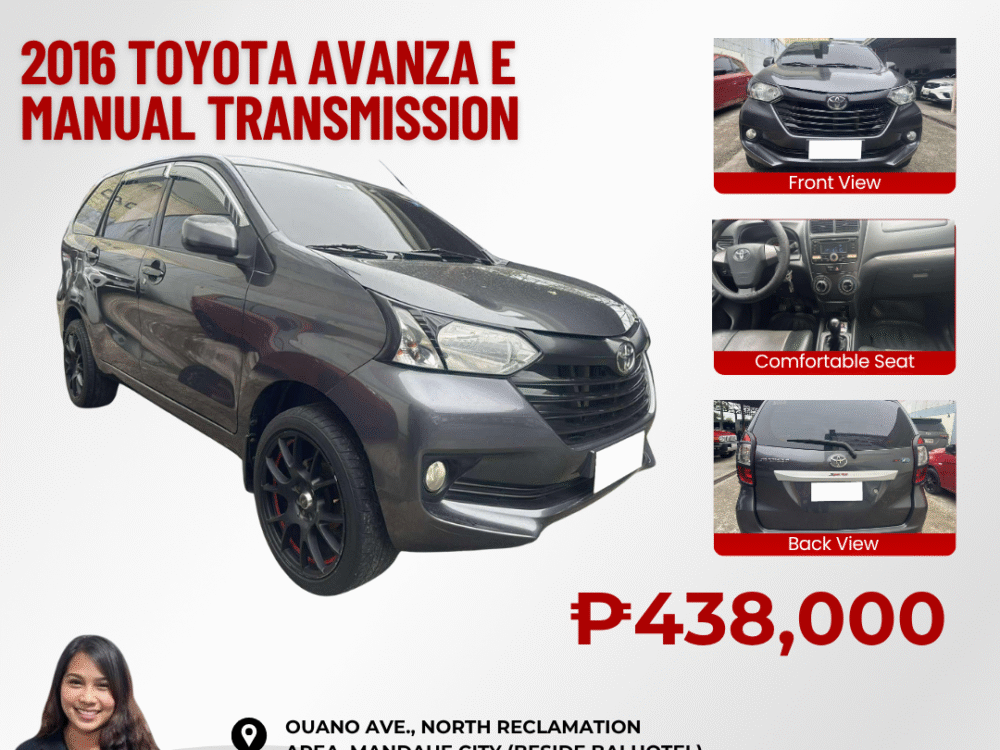 2016 TOYOTA AVANZA E MANUAL TRANSMISSION