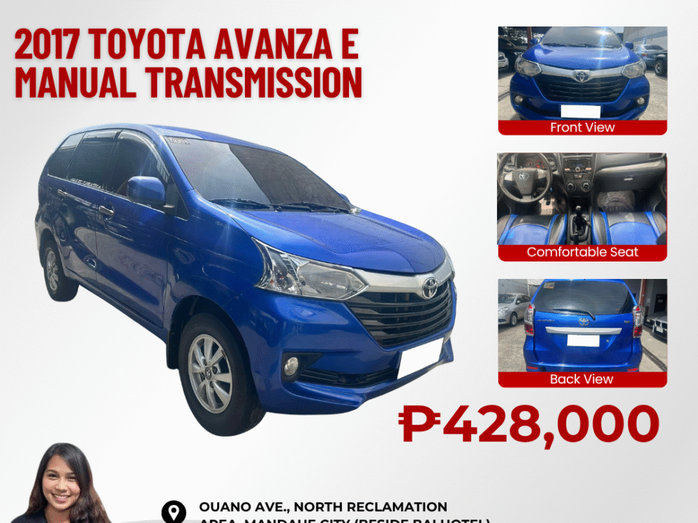 2017 TOYOTA AVANZA E MANUAL TRANSMISSION