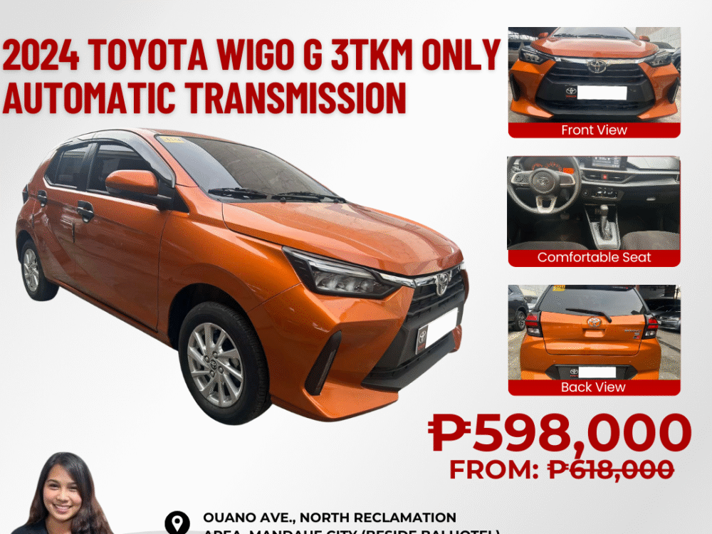 2024 TOYOTA WIGO G 3TKM ONLY AUTOMATIC TRANSMISSION