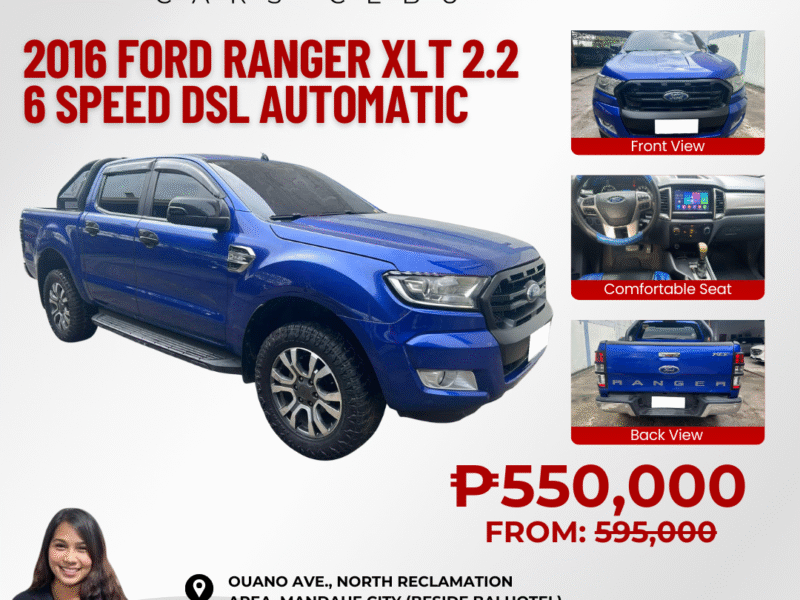 2016 FORD RANGER XLT 2.2 6 SPEED DSL AUTOMATIC TRANSMISSION