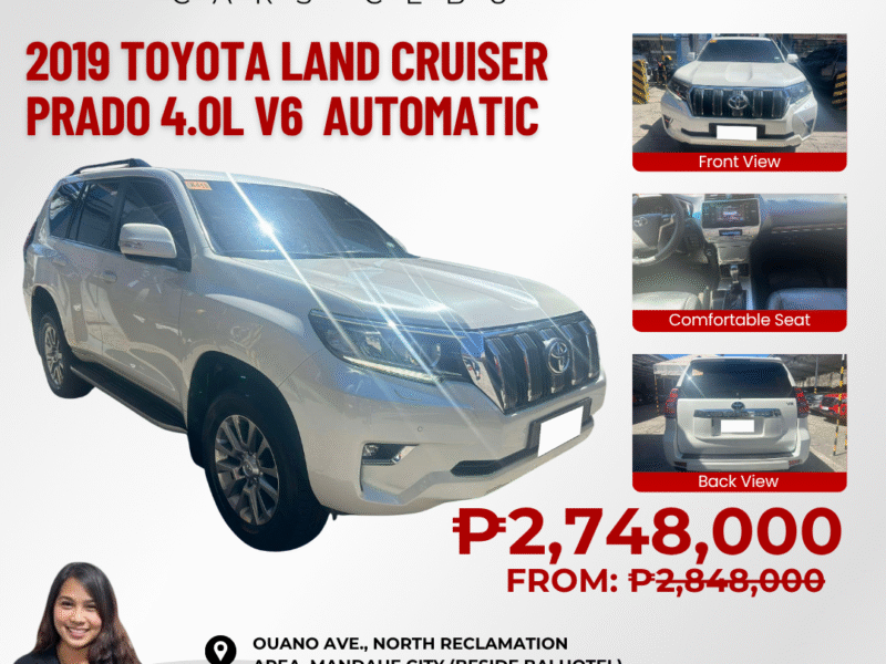 2019 TOYOTA LAND CRUISER PRADO 4.0L V6 AUTOMATIC TRANSMISSION