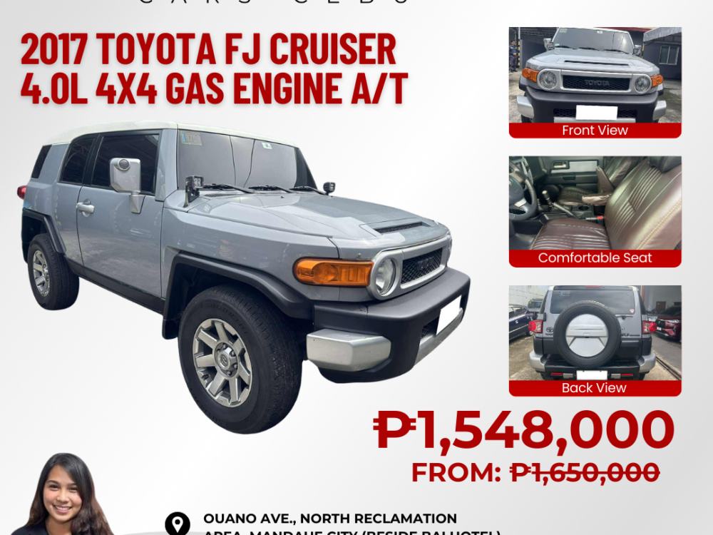 2017 TOYOTA FJ CRUISER 4.0 4X4 AUTOMATIC TRANSMISSION