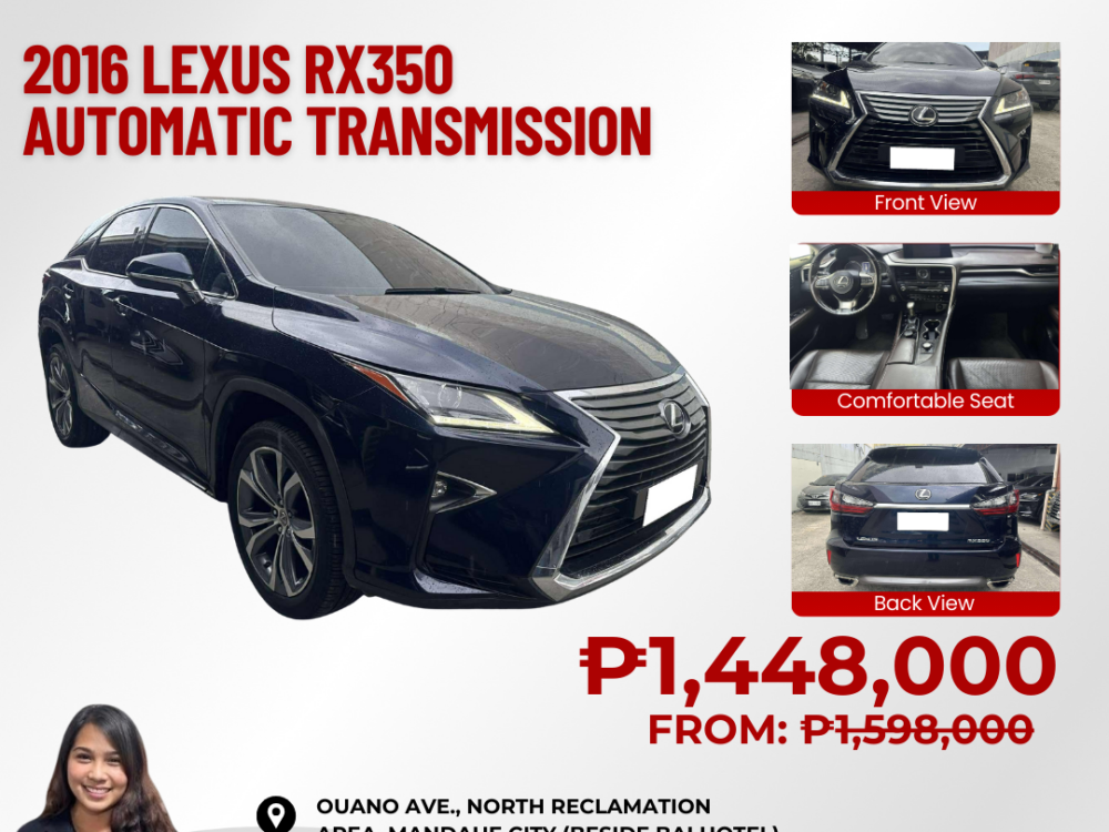 2016 LEXUS RX350 AUTOMATIC TRANSMISSION