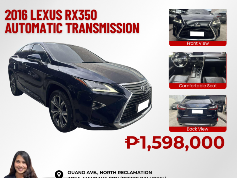 2016 LEXUS RX350 AUTOMATIC TRANSMISSION