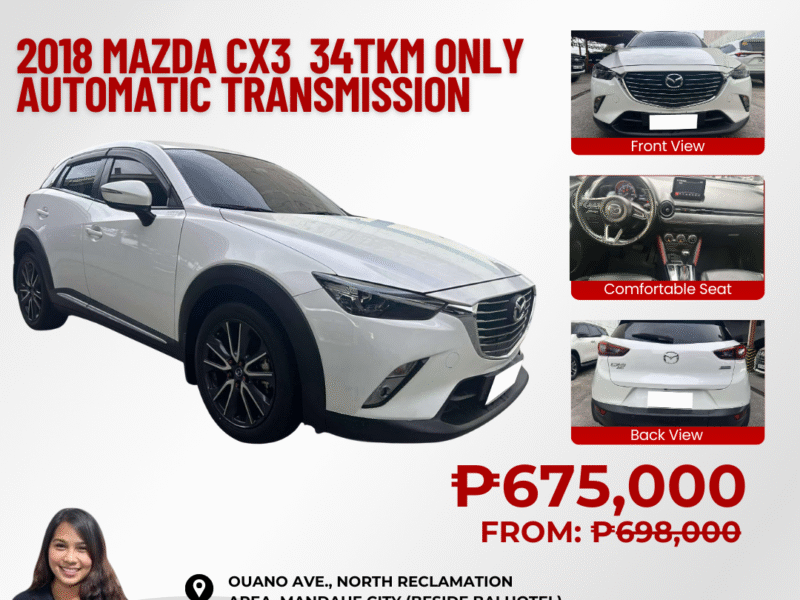 2018 MAZDA CX3 34TKM ONLY AUTOMATIC TRANSMISSION