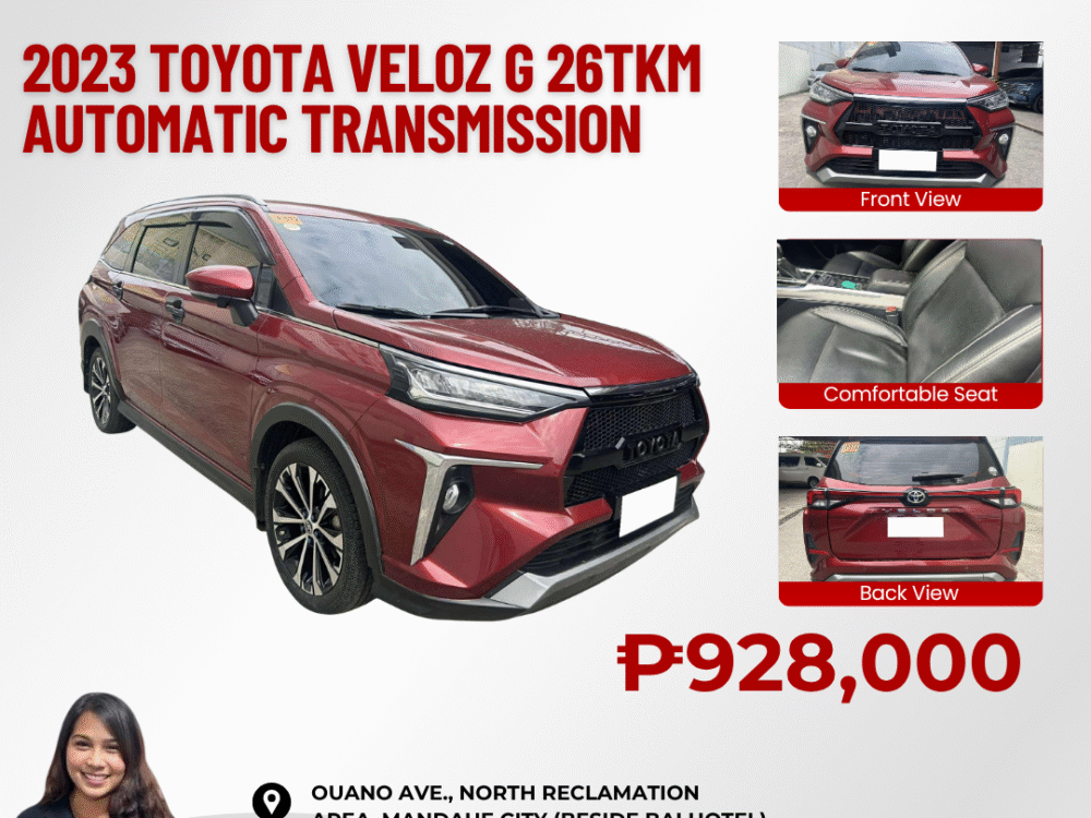 2023 TOYOTA VELOZ G 26TKM AUTOMATIC TRANSMISSION