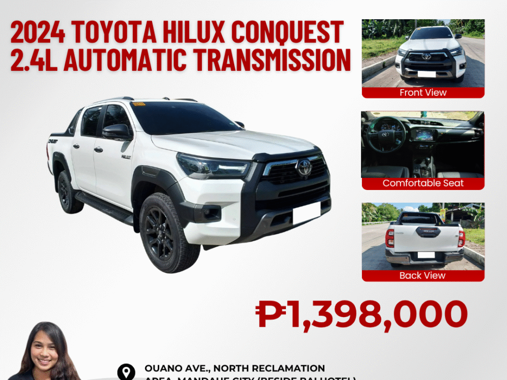 2024 TOYOTA HILUX CONQUEST 2.4L AUTOMATIC TRANSMISSION